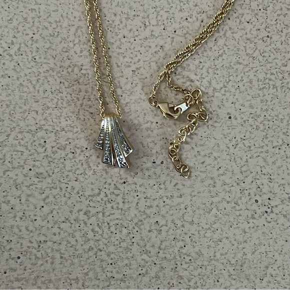 Gold necklace with crystal pendant | jewelry gift romantic - Picture 4 of 4